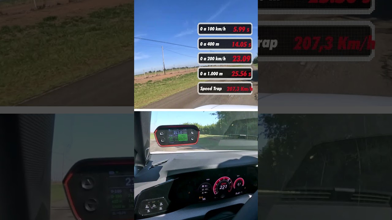 0 A 100 KM/H, 0 A 400 METROS E 0 A 1000 METROS COM O VW GOLF GTI! by @faaftech 😯🚗🏁