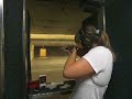 Marija shooting the Puma 92 .44mag