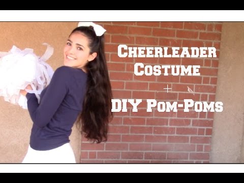 Cheerleader Costume + DIY Pom Poms