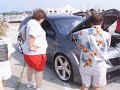 GM show driver starts up the Aztek from Hell at the 2005 Aztek owner's rally in Sandusky, OH.