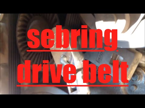 DIY How to replace install alternator ac drive belt 2005 Chrysler Sebring
