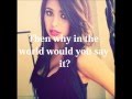 Jasmine Villegas - Didn't mean it lyrics