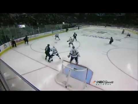 couture - Logan Couture wrister OT goal 2-1 May 18 2013 LA Kings vs SJ Sharks NHL Hockey. NBC Sports feed. Announcers PBP John Forslund, color Joe Micheletti. West sem...