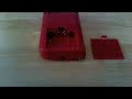 custom red gameboy dmg-01 with nes style buttons & prosound mod + a nuby light