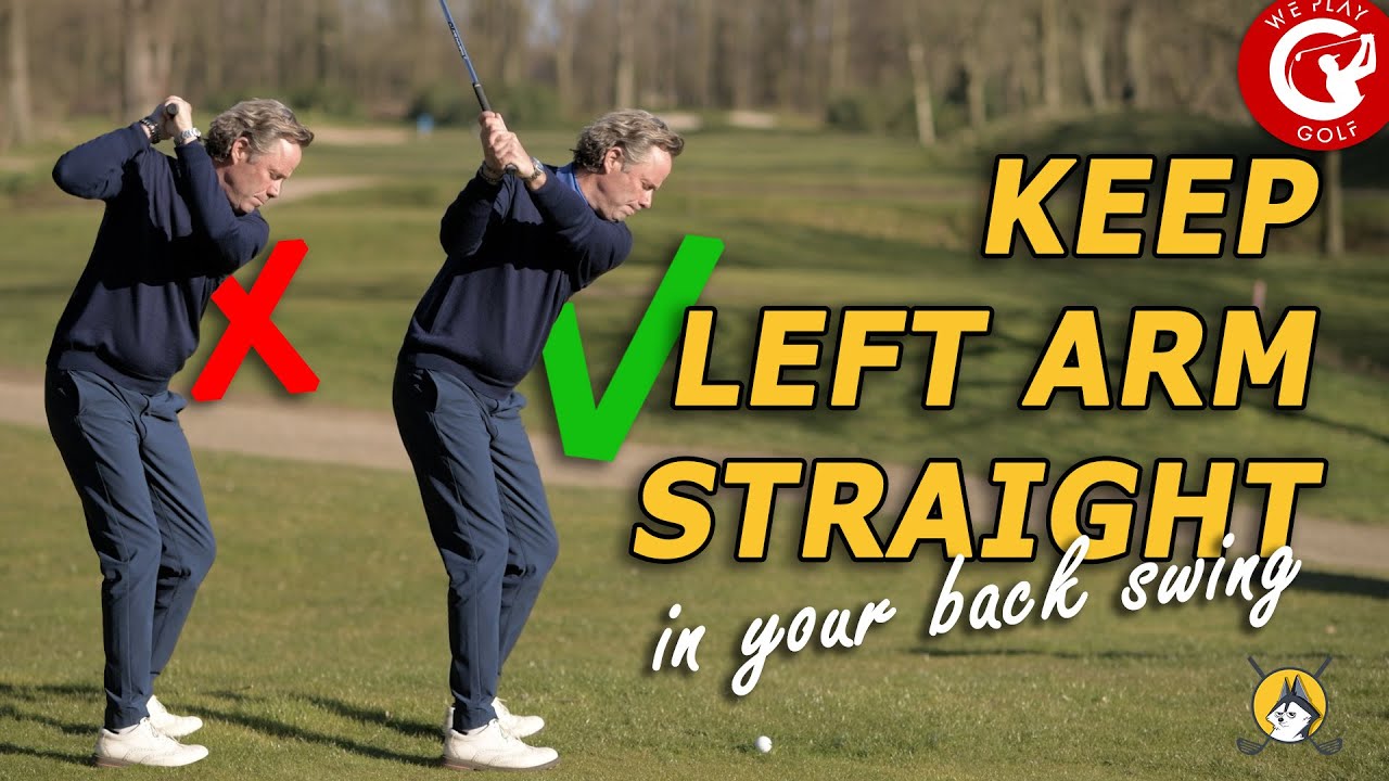 Keep your trail arm straight in the golf swing