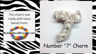 Number 7 Loom Band Charm