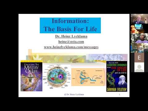 Information: Basis For Life – Dr. Heinz Lycklama