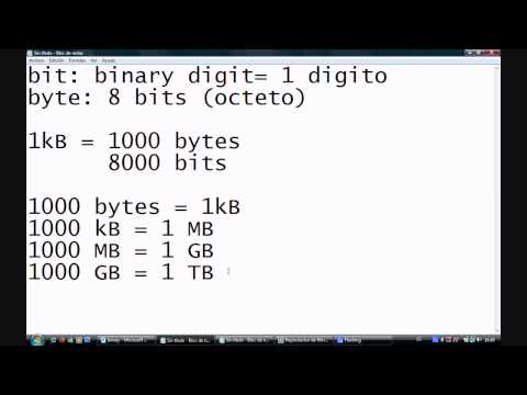 bits - en este video y de manera muy superficial les muestro lo que es un bit, un byte y como leer y escribir un numero binario ****PREFIJOS**** Comisión Electrotéc...