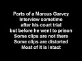 Marcus Garvey interview