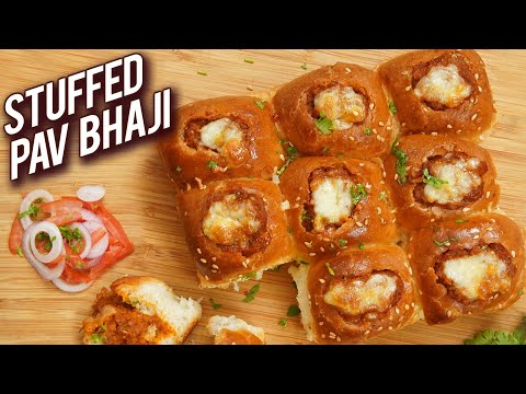 Stuffed Pav Bhaji Recipe | PAV BHAJI BUNS| Quick & Easy Tiffin Recipes | Pav Bhaji Bun | Ruchi