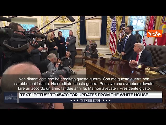 Trump: Zelensky contro piano pace per l'Ucraina? Vi ricordate, gli dissi che non ha le carte