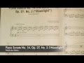 Piano Sonate No 14, Op 27, No. 2 Moonlight
