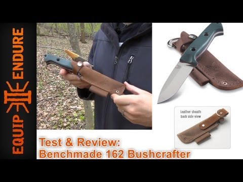 benchmade - Adam gives us a review and test of the Benchmade 162 Bushcraft (Sibert) MSRP $200. A little on S30v - very hard material, holds it sharpness, fine grain edge...