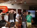 Andy in a beer drinking contest
