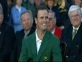 Trevor Immelman Masters 2008 - Green Jacket Presentation Trevor Immelman Masters 2008 - Green Jacket Presentation
