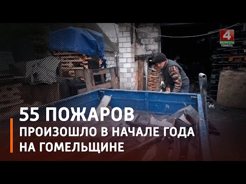 С начала года на Гомельщине произошло 55 пожаров видео