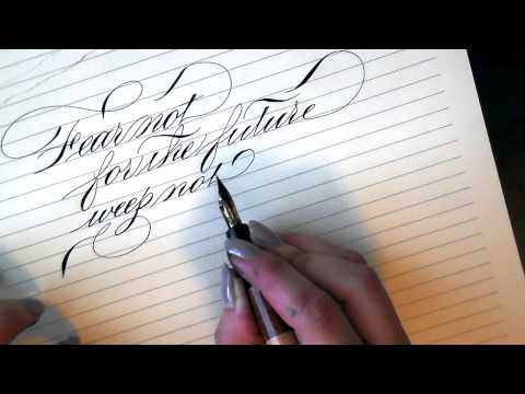 how to write in calligraphy