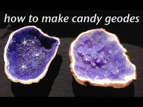 cook - How to make rock candy edible geodes. This rock candy recipe that I developed for geodes is fairly easy to make and they are a pretty addition to any cake or...