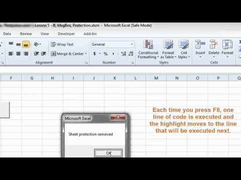 how to break vba code