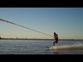 gimp on a slalom waterski 3. a/e arm a/k leg amputee drop off.wmv