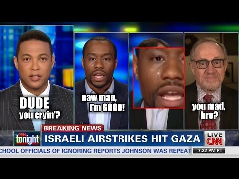 Marc Lamont Hill Starts Crying on Air After Alan Dershowitz Spanks Him in Israel Debate