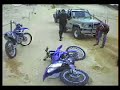 dirtbike head-on crash against 4wd