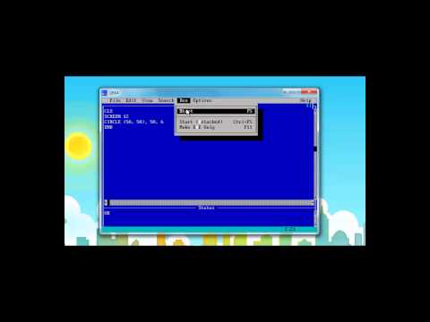 how to fill a circle in qbasic