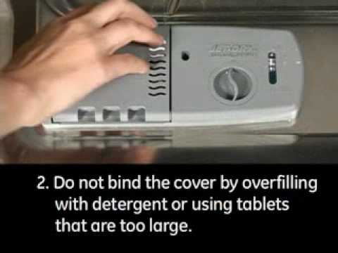 how to clean g.e. dishwasher soap dispenser