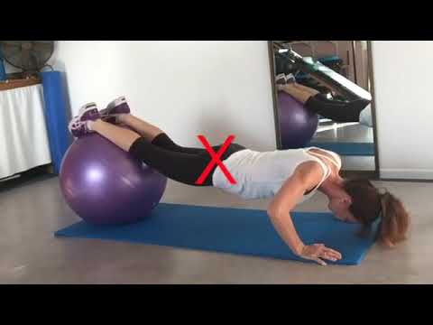 How to… Push up feet on ball.