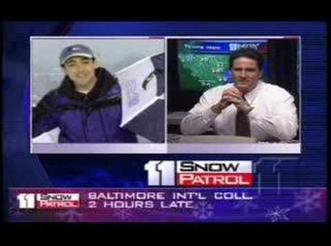 Justin Berk - In 2000 while working at WBAL Justin Berk showed large flakes and explained how it may turn to sleet. Then it did, Live on TV while talking with Tony Pann.