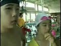 Young Hongki with friends at camp