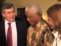 Gordon Brown welcomes Nelson Mandela to Downing Street