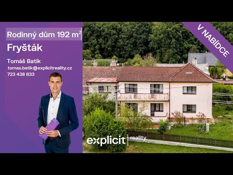 Video Prodej rodinného domu 192 m² - Fryšták