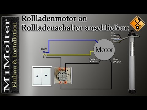 Schalter an Rollladenmotor anschließen von M1Molter