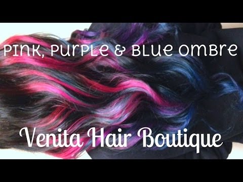 how to do purple and blue ombre hair