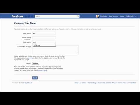 how to change facebook name