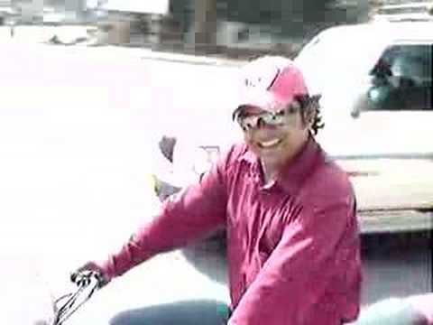 On my bike