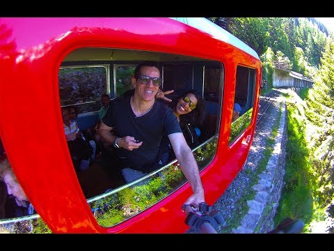Passeio de trem a caminho do Mer de Glace.