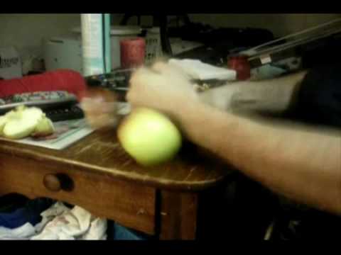 Split an apple with your bare fingers.