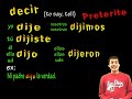 02 Spanish Lesson - Preterite - Irregulars - decir 02 Spanish Lesson - Preterite - Irregulars - decir