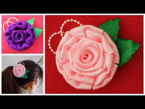 Как сделать розы из сатина 34