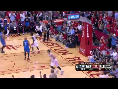 houston - Chandler Parsons scores 27 points and grabs 10 rebounds as the Rockets beat the Thunder in Game 4.