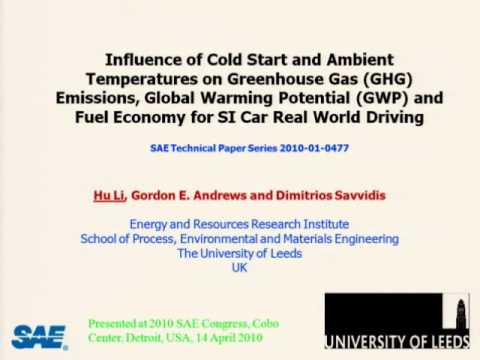 Influence of Cold Start and Ambient Temperatures on Greenhouse Gas (GHG) Emissions, Global Warming Potential (GWP) and Fuel Economy for SI Car Real World Driving