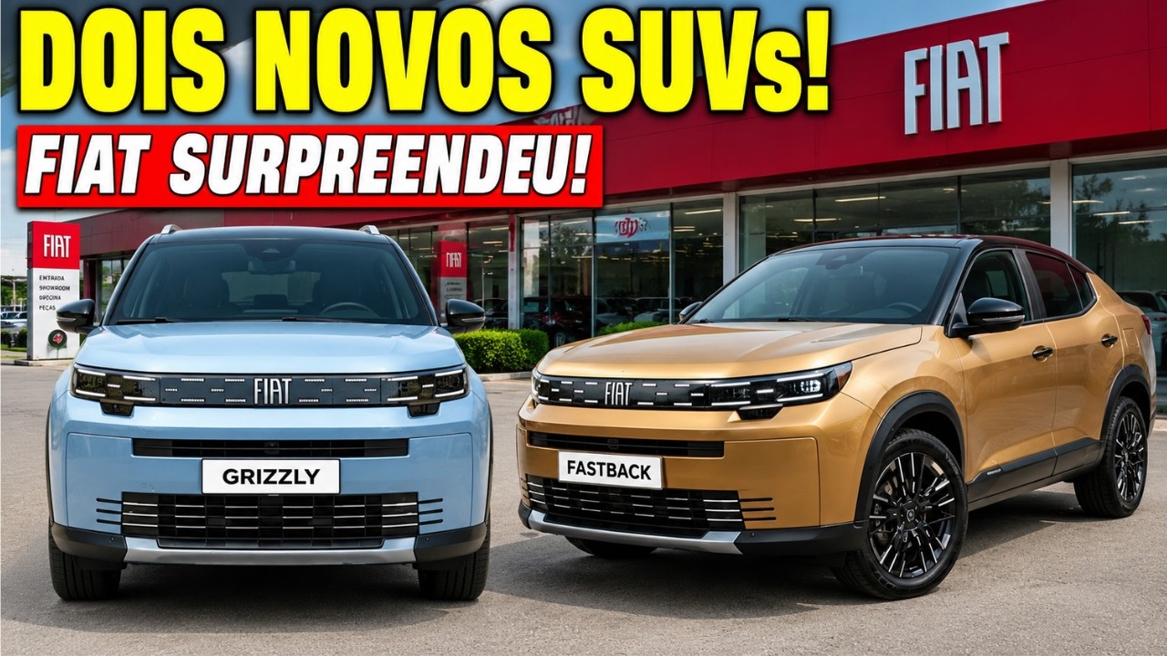 NOVOS SUVs DA FIAT REVELADOS! GRIZZLY e FASTBACK CHEGAM ao BRASIL em 2027