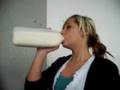 Drink a gallon of milk (lucy's sick)
