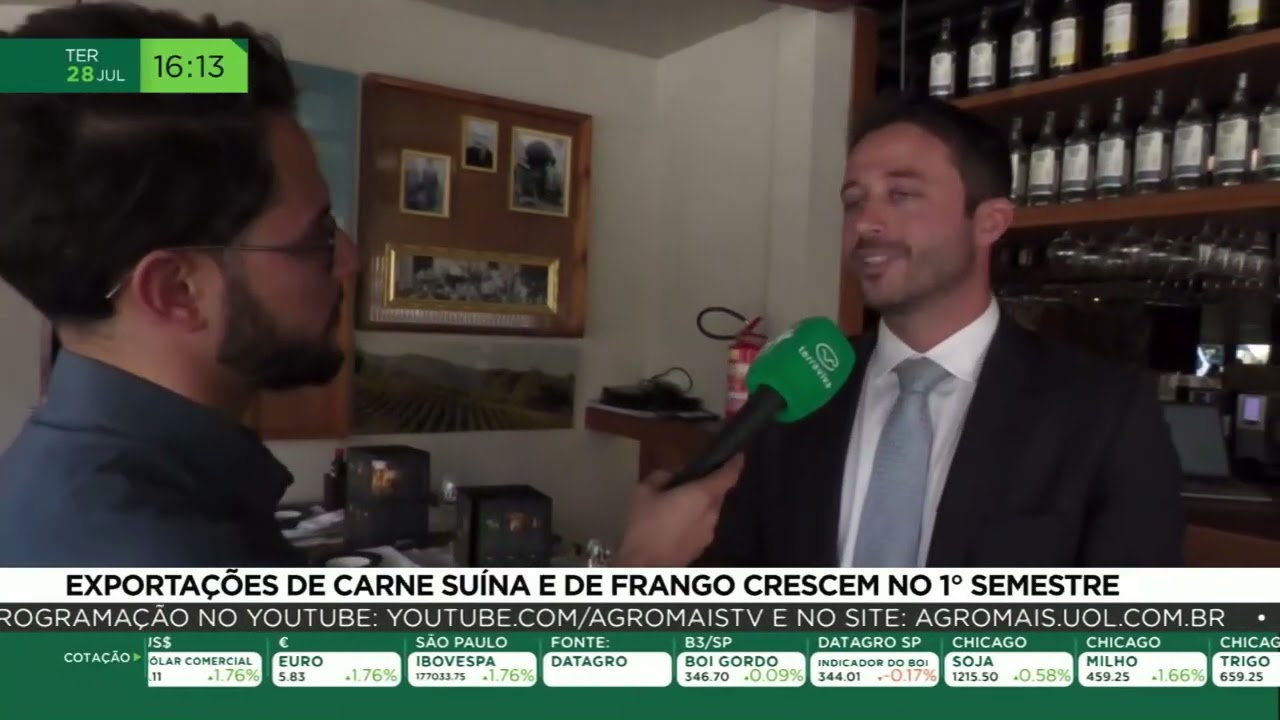Exportações de carne suína e de frango crescem no 1º semestre