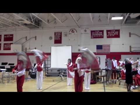 With color guard [the routine