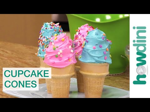 cream - http://bit.ly/betty_crocker_youtube How to make cupcakes in ice cream cones These cupcake cones might be the most delicious optical illusion you'll ever tast...
