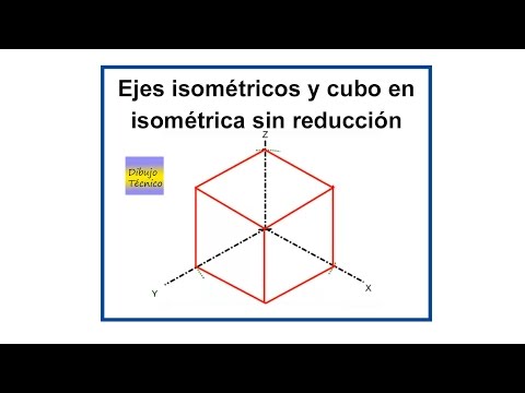 isometricos - Aprendemos a trazar los ejes isométricos y un cubo sin reducción.