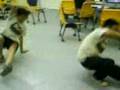 videos de BboyL and BboyPure doing syncronised 3-step